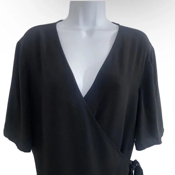 Eileen Fisher Womens Tencel Wrap Career Dress Size 14 Knee Length EUC - Picture 9 of 12